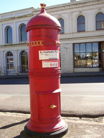 pillar post box, Kyneton
