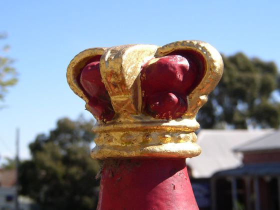 crown on pillar post box